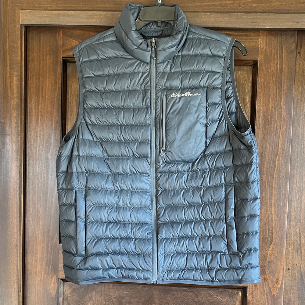 Eddie Bauer Men's Charcoal Quilted Vest